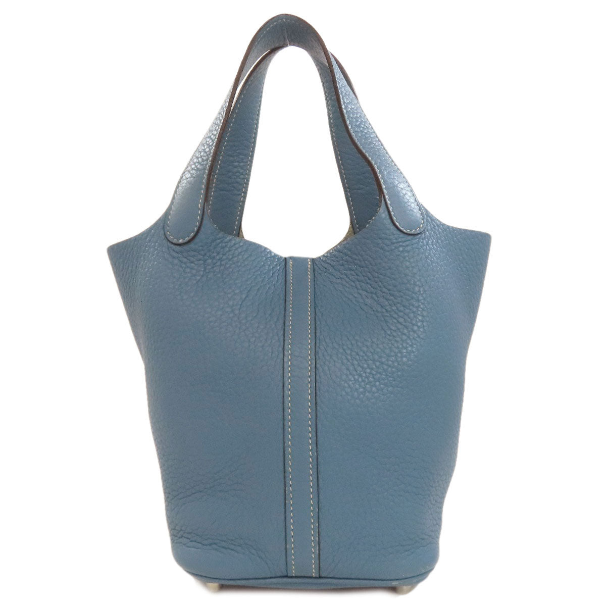 HERMES   Picotin Lock PM Blue Jean SilverHardware Handbag  Taurillon Clemence Ladies [Used]