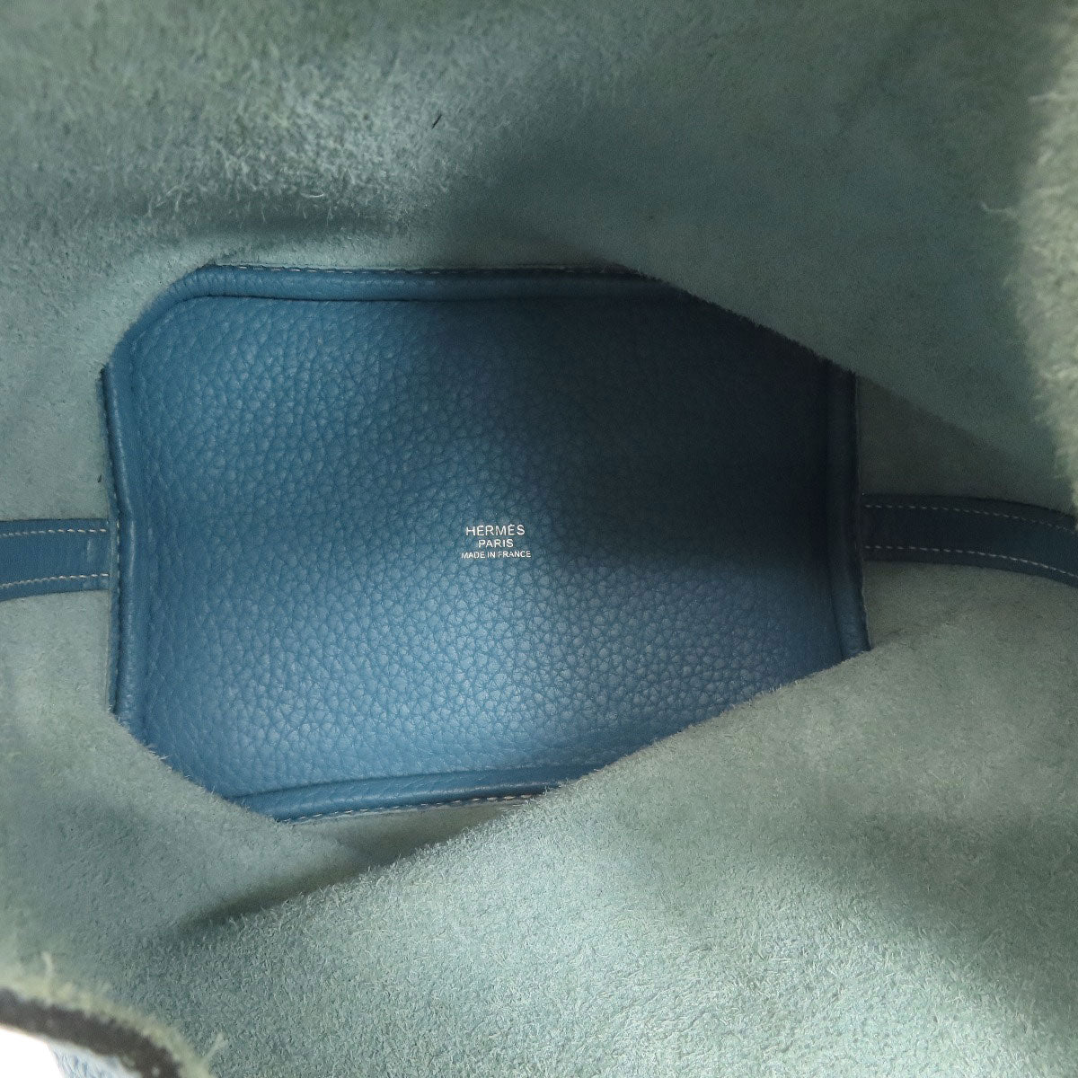 HERMES   Picotin Lock PM Blue Jean SilverHardware Handbag  Taurillon Clemence Ladies [Used]