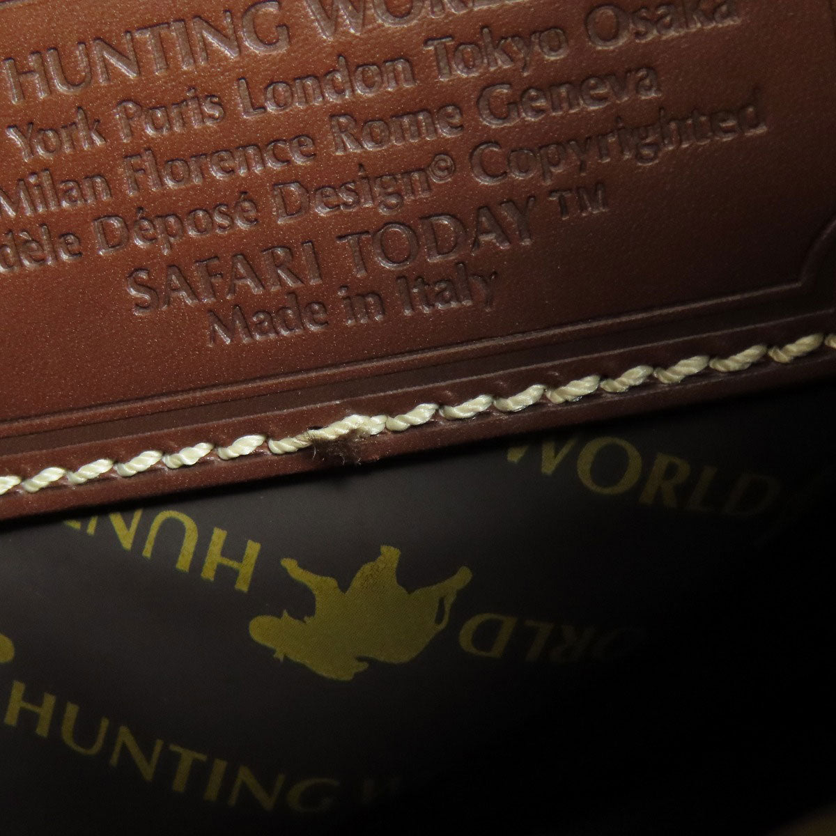 HUNTING WORLD logo Handbag Canvas Ladies [Used]