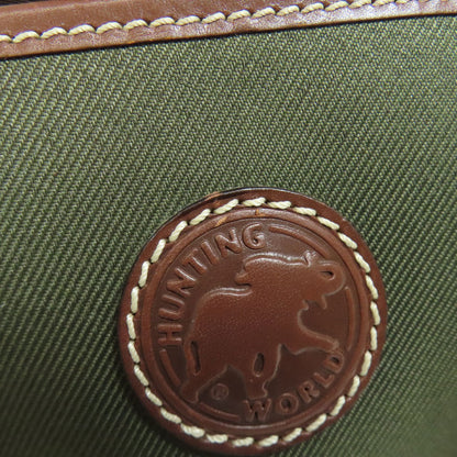 HUNTING WORLD logo Handbag Canvas Ladies [Used]
