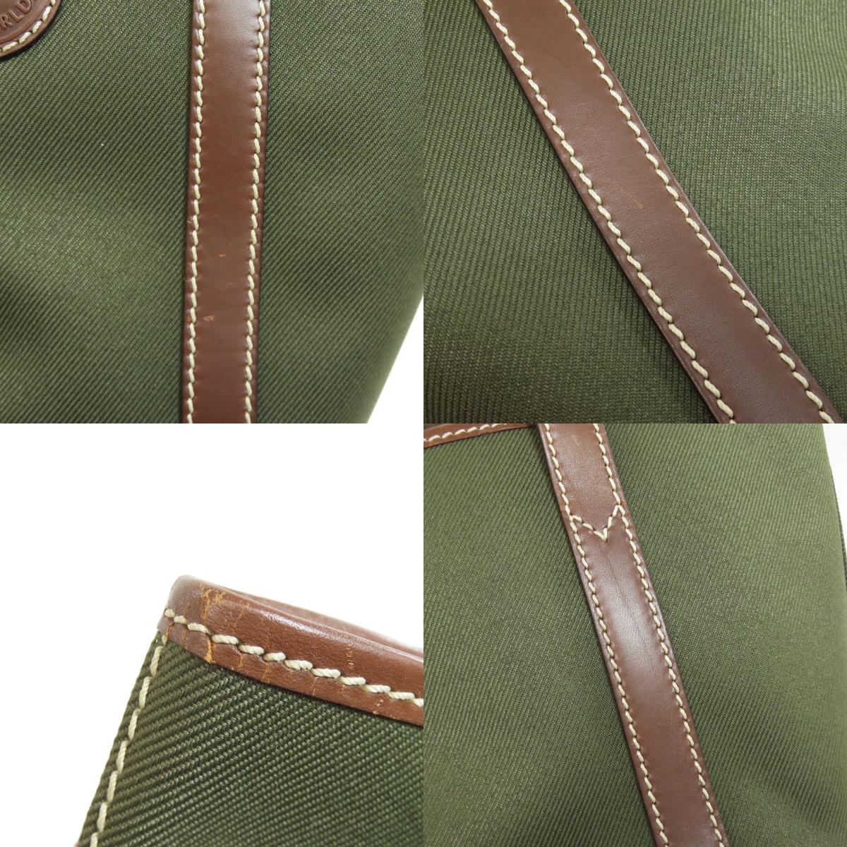 HUNTING WORLD logo Handbag Canvas Ladies [Used]
