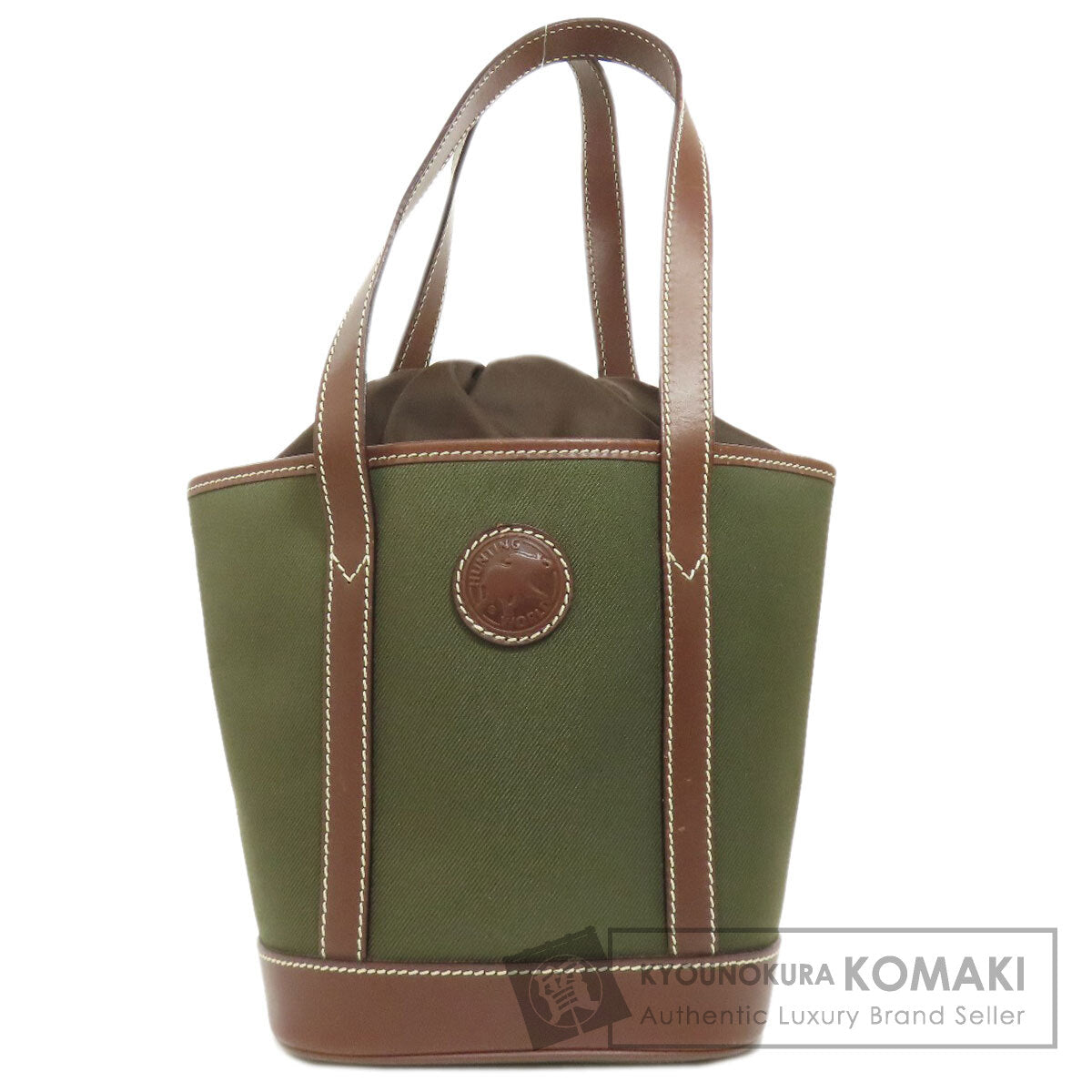 HUNTING WORLD logo Handbag Canvas Ladies [Used]