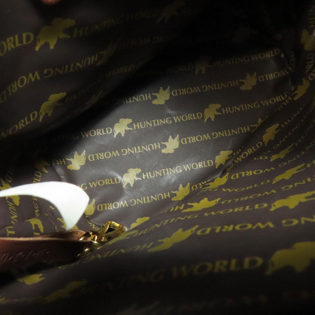 HUNTING WORLD logo Handbag Canvas Ladies [Used]