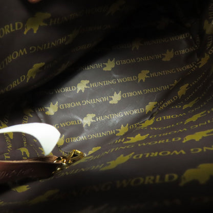 HUNTING WORLD logo Handbag Canvas Ladies [Used]