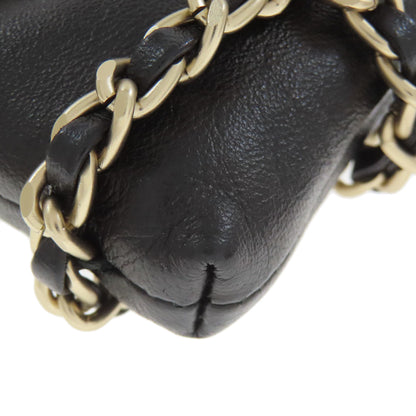 CHANEL ChainShoulder Pouch GoldHardware Accessory pouch Lambskin Ladies [Used]