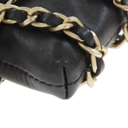 CHANEL ChainShoulder Pouch GoldHardware Accessory pouch Lambskin Ladies [Used]