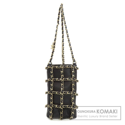 CHANEL ChainShoulder Pouch GoldHardware Accessory pouch Lambskin Ladies [Used]
