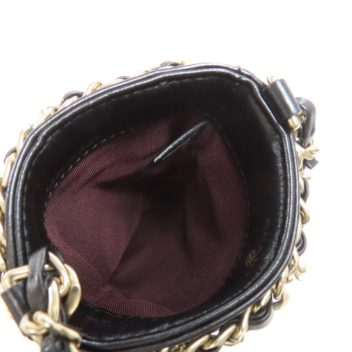CHANEL ChainShoulder Pouch GoldHardware Accessory pouch Lambskin Ladies [Used]