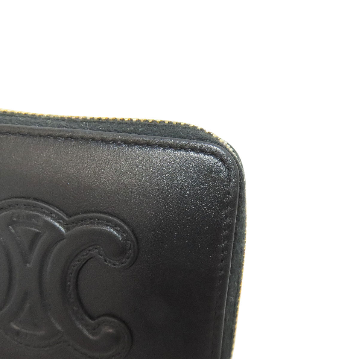 CELINE Triomphe coin purse Leather Ladies [Used]
