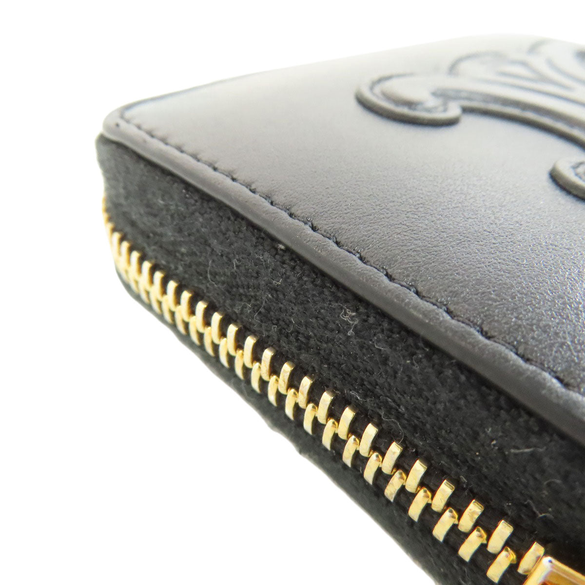 CELINE Triomphe coin purse Leather Ladies [Used]