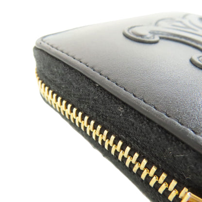 CELINE Triomphe coin purse Leather Ladies [Used]