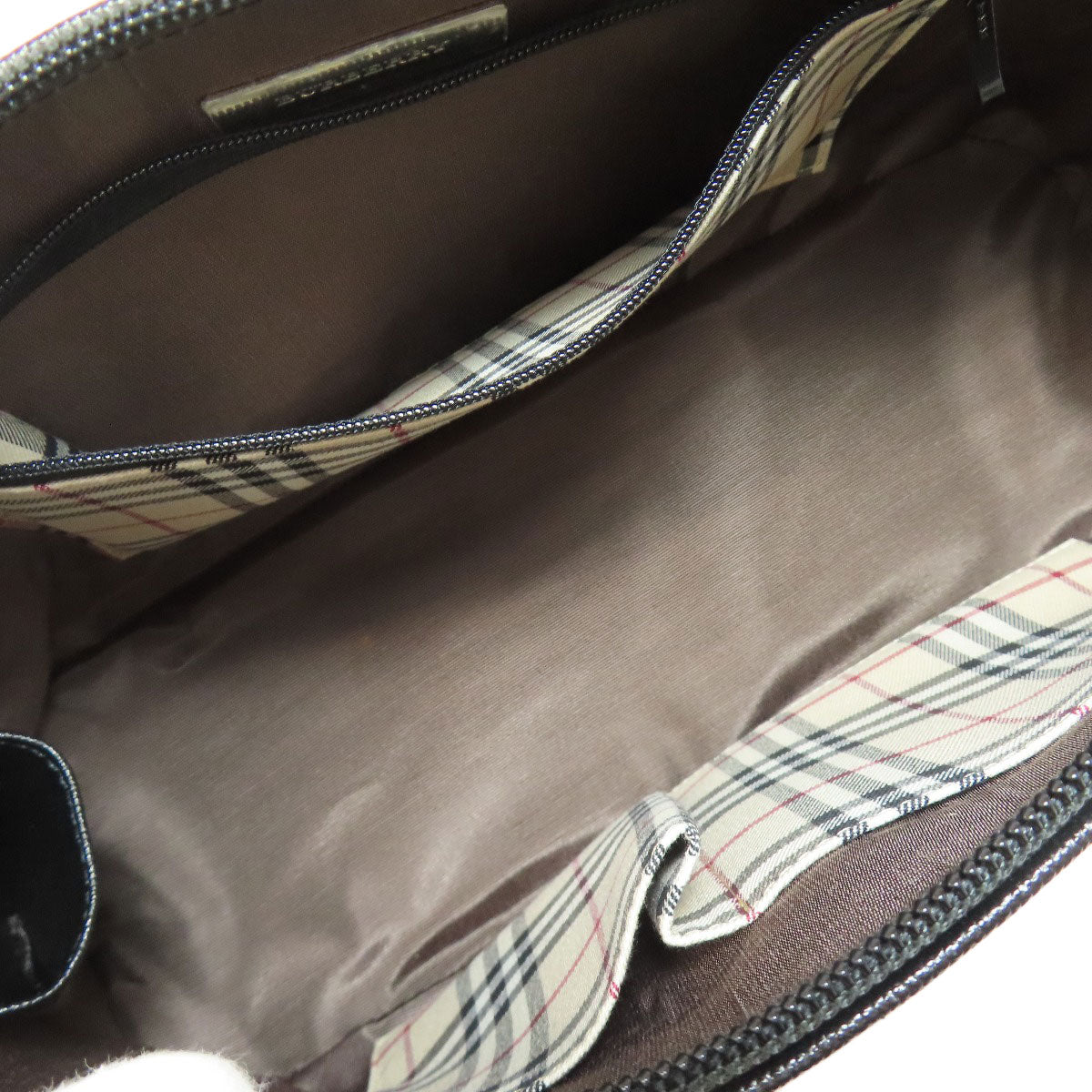 BURBERRY logo Handbag Leather Ladies [Used]