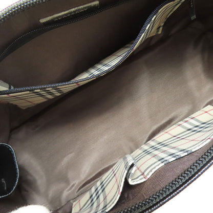 BURBERRY logo Handbag Leather Ladies [Used]