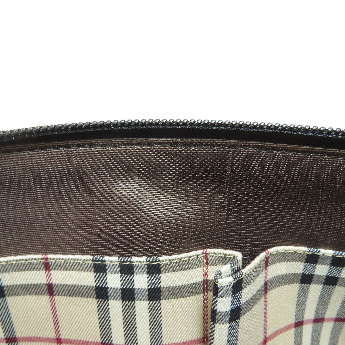 BURBERRY logo Handbag Leather Ladies [Used]