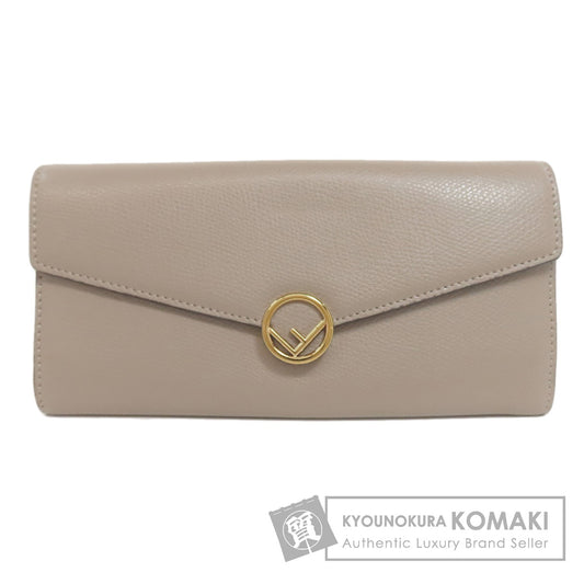 FENDI Ehuise Fendi Long wallet (with coin pocket) Leather Ladies [Used]