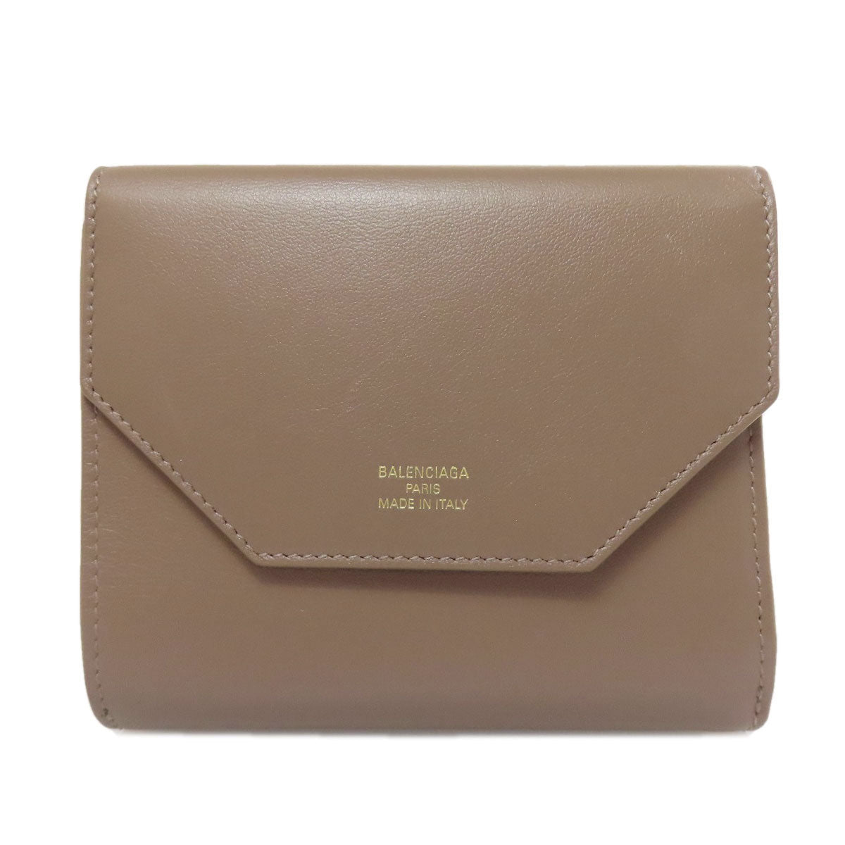 BALENCIAGA 753762 logo Bifold Wallet with Coin Pocket Leather Ladies [Used]