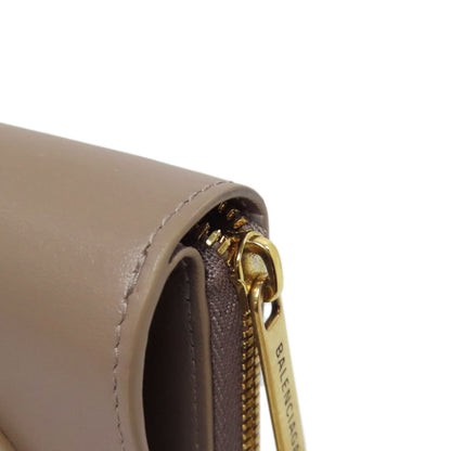 BALENCIAGA 753762 logo Bifold Wallet with Coin Pocket Leather Ladies [Used]