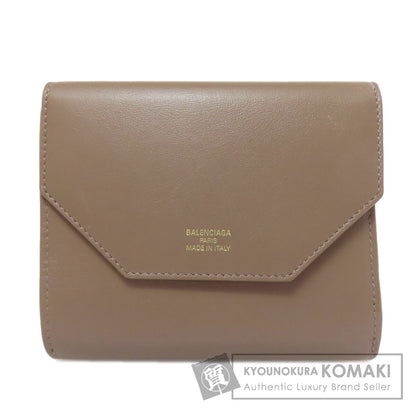 BALENCIAGA 753762 logo Bifold Wallet with Coin Pocket Leather Ladies [Used]