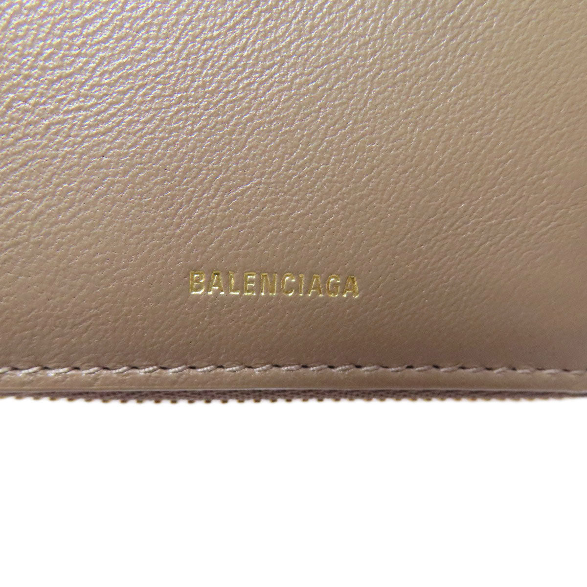 BALENCIAGA 753762 logo Bifold Wallet with Coin Pocket Leather Ladies [Used]
