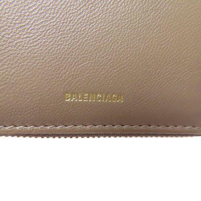 BALENCIAGA 753762 logo Bifold Wallet with Coin Pocket Leather Ladies [Used]