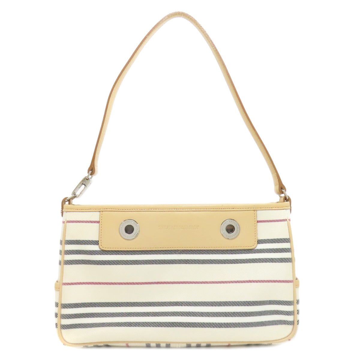 BURBERRY Stripe Handbag Canvas Ladies [Used]