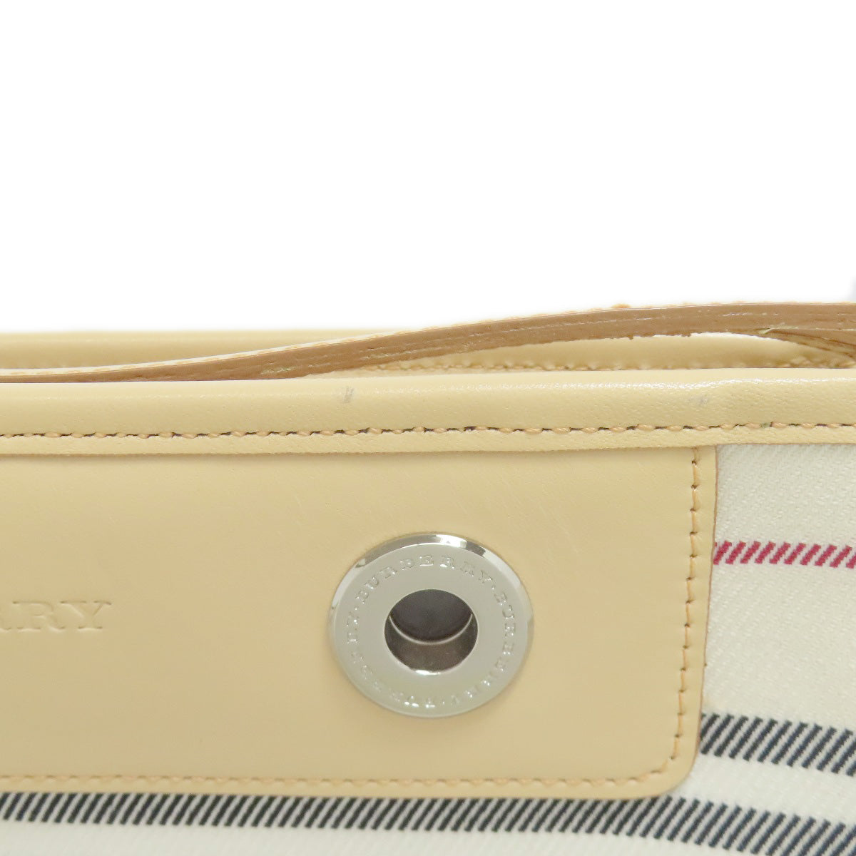 BURBERRY Stripe Handbag Canvas Ladies [Used]