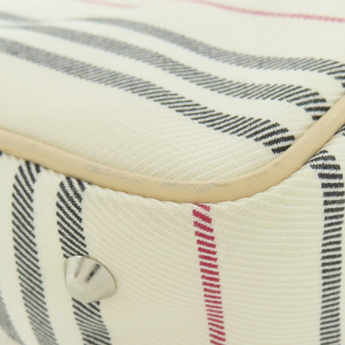 BURBERRY Stripe Handbag Canvas Ladies [Used]