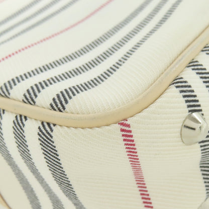 BURBERRY Stripe Handbag Canvas Ladies [Used]