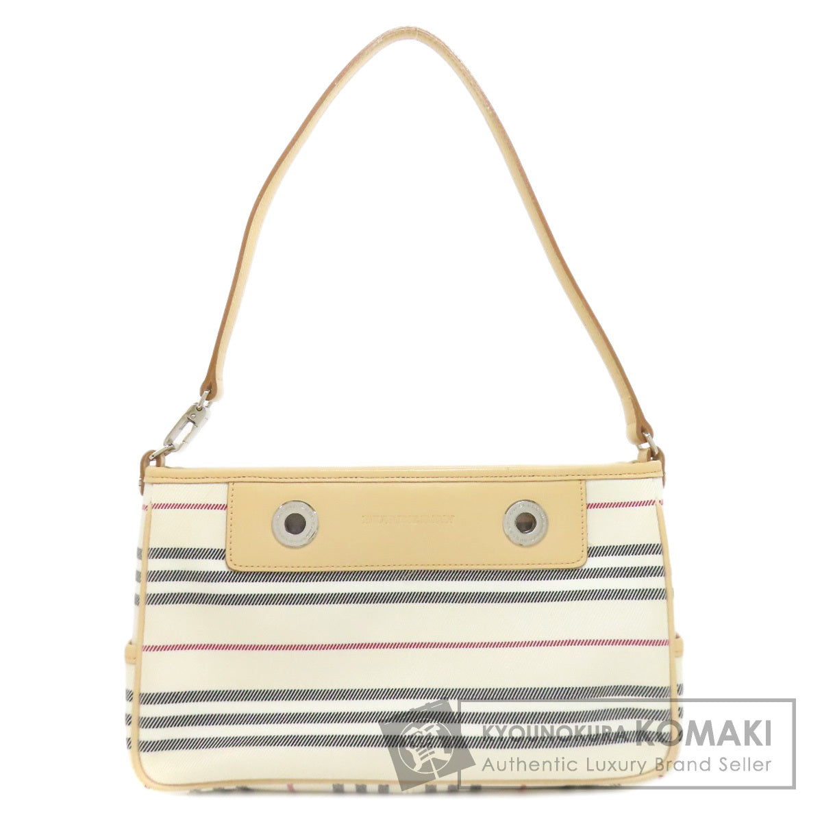 BURBERRY Stripe Handbag Canvas Ladies [Used]