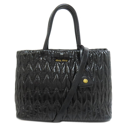 ミュウミュウ リボン 2WAY ハンドバッグ カーフ レディース 【中古】【MIUMIU】