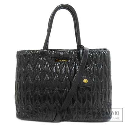 ミュウミュウ リボン 2WAY ハンドバッグ カーフ レディース 【中古】【MIUMIU】