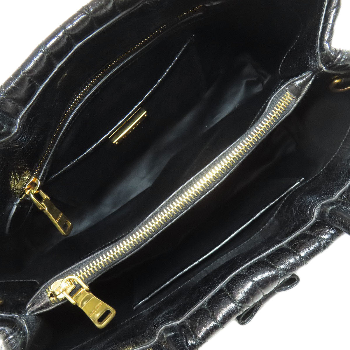 ミュウミュウ リボン 2WAY ハンドバッグ カーフ レディース 【中古】【MIUMIU】