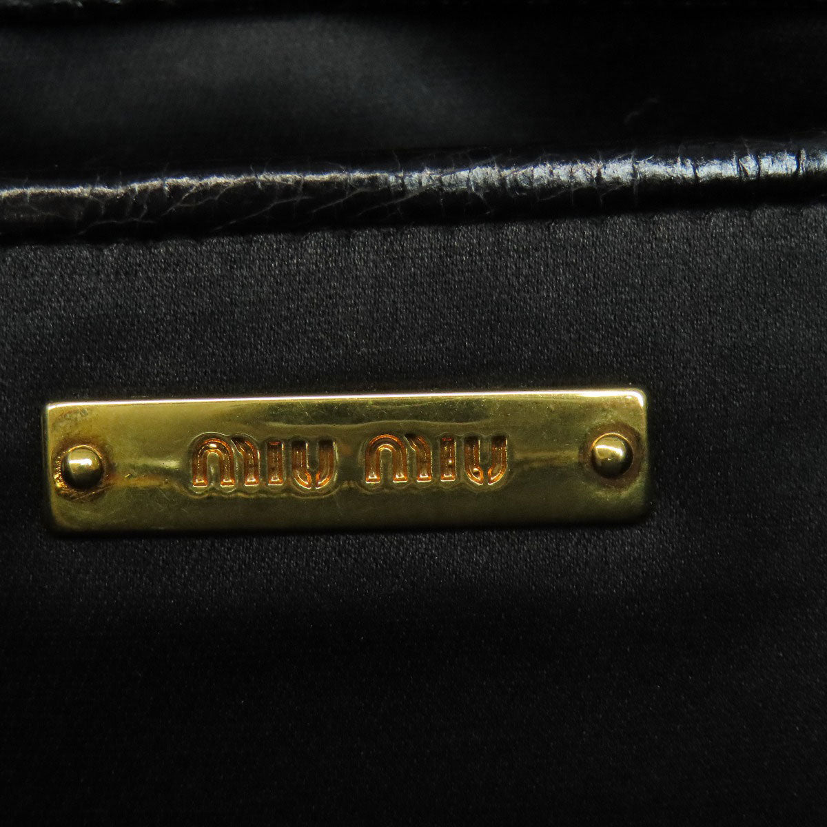 ミュウミュウ リボン 2WAY ハンドバッグ カーフ レディース 【中古】【MIUMIU】