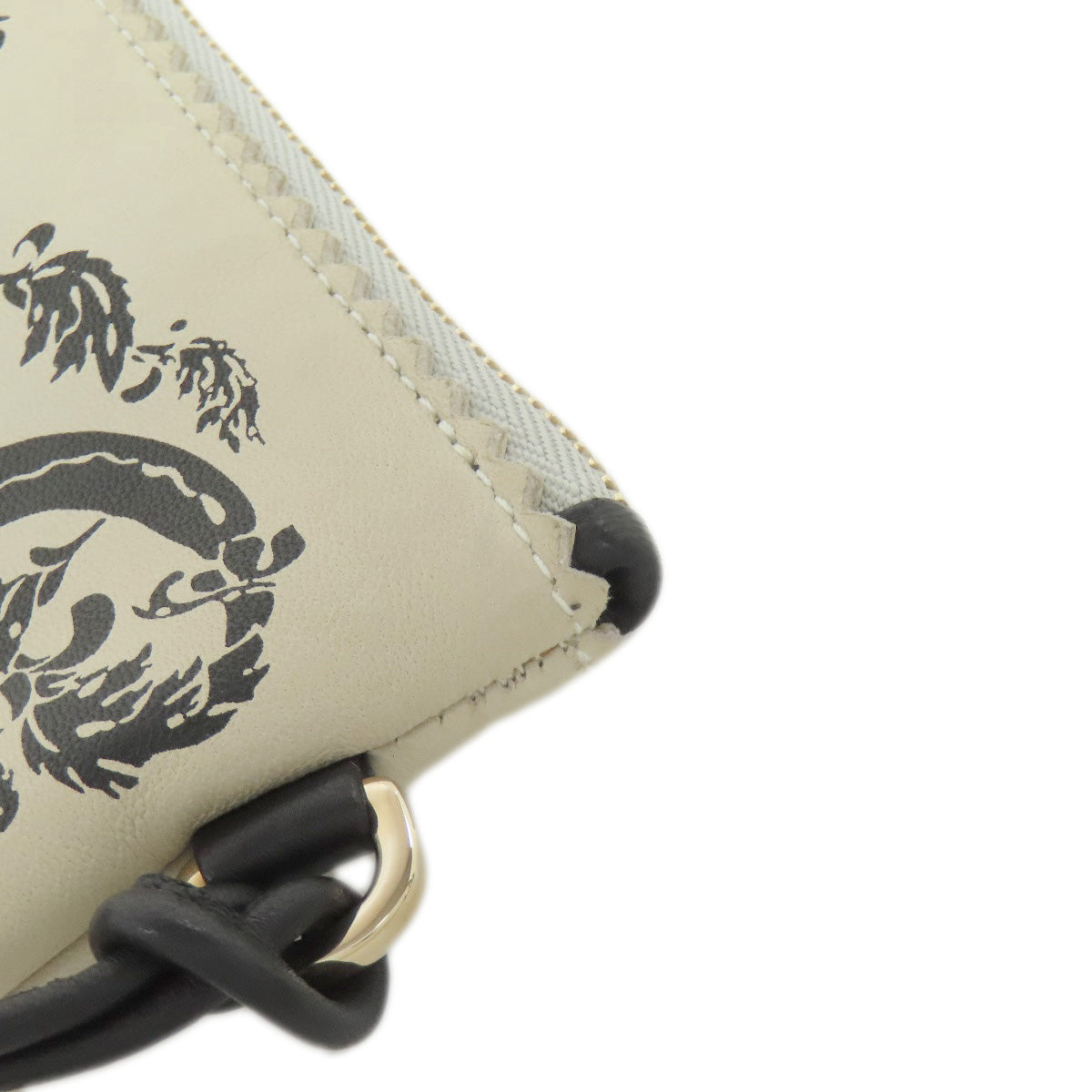 LOEWE Tassel charm all-over pattern Cosmetics Pouch Lambskin Ladies [Used]