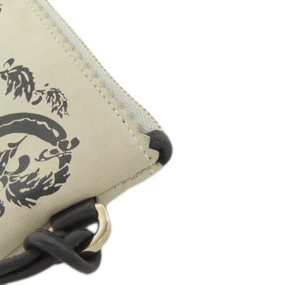 LOEWE Tassel charm all-over pattern Cosmetics Pouch Lambskin Ladies [Used]