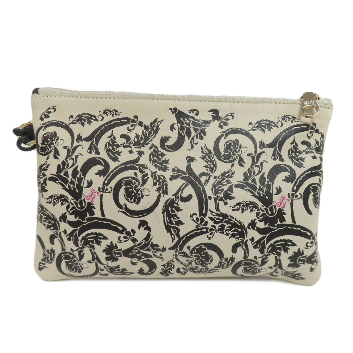 LOEWE Tassel charm all-over pattern Cosmetics Pouch Lambskin Ladies [Used]