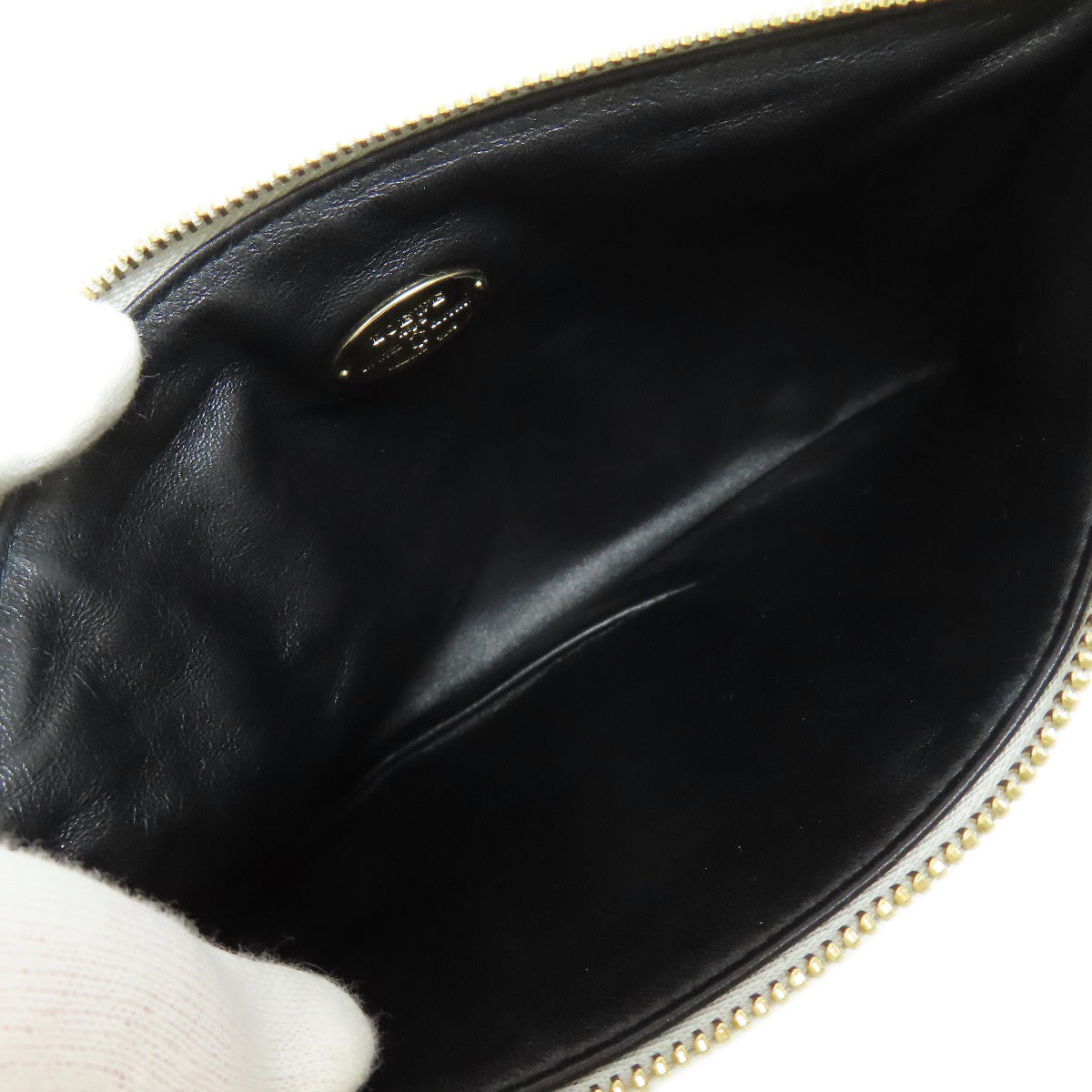 LOEWE Tassel charm all-over pattern Cosmetics Pouch Lambskin Ladies [Used]