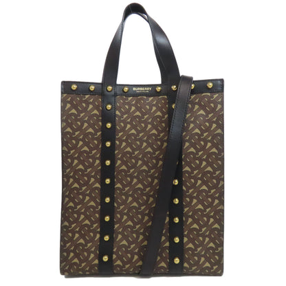 BURBERRY TB logo 2WAY Tote Bag PVC LeatherLadies [Used]