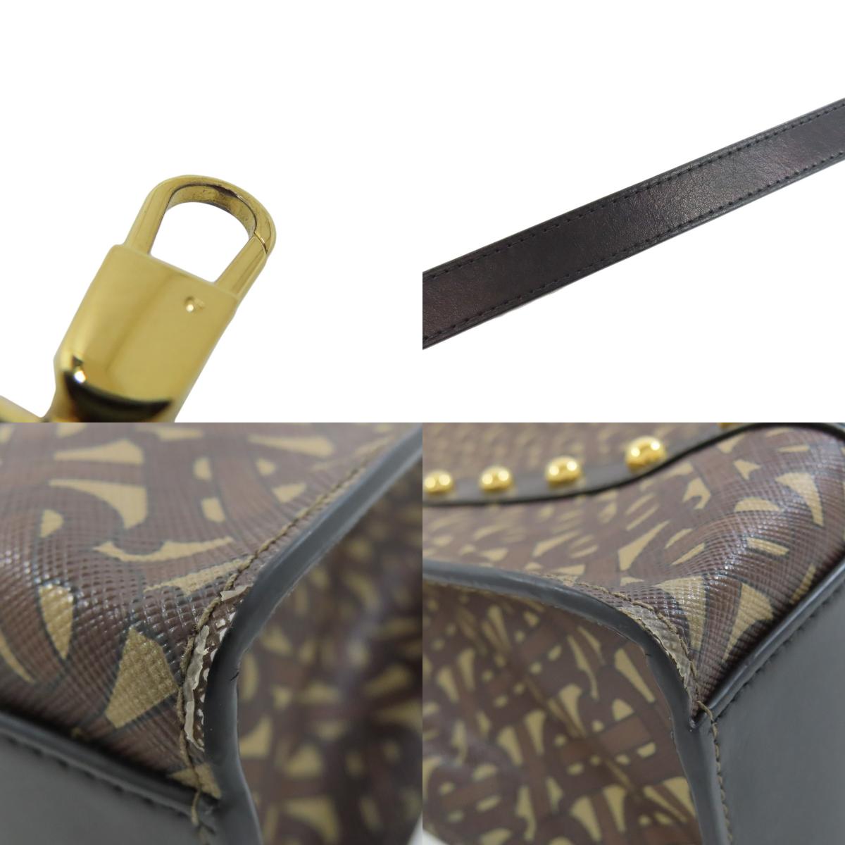 BURBERRY TB logo 2WAY Tote Bag PVC LeatherLadies [Used]