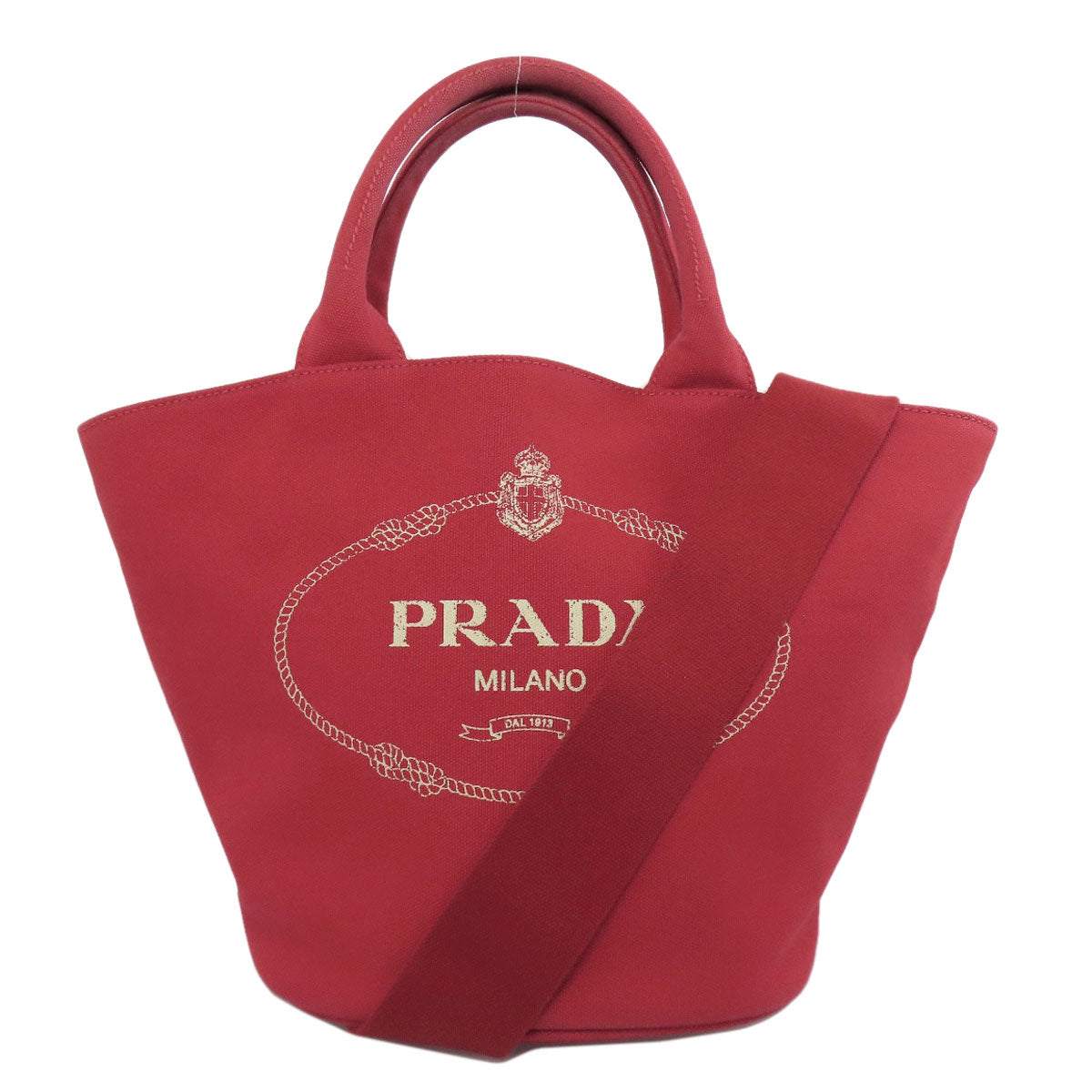 プラダ カナパ バケツ 2WAY トートバッグ キャンバス レディース 【中古】【PRADA】