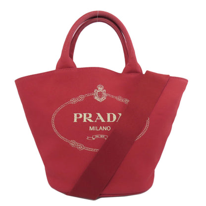 プラダ カナパ バケツ 2WAY トートバッグ キャンバス レディース 【中古】【PRADA】