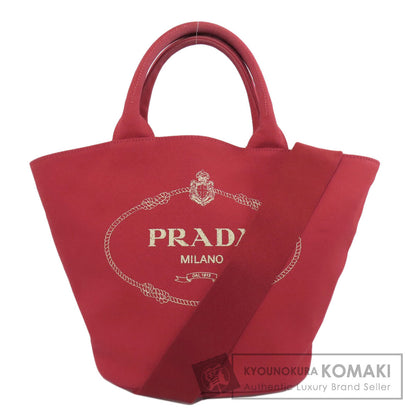 プラダ カナパ バケツ 2WAY トートバッグ キャンバス レディース 【中古】【PRADA】