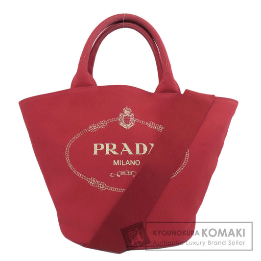 プラダ カナパ バケツ 2WAY トートバッグ キャンバス レディース 【中古】【PRADA】