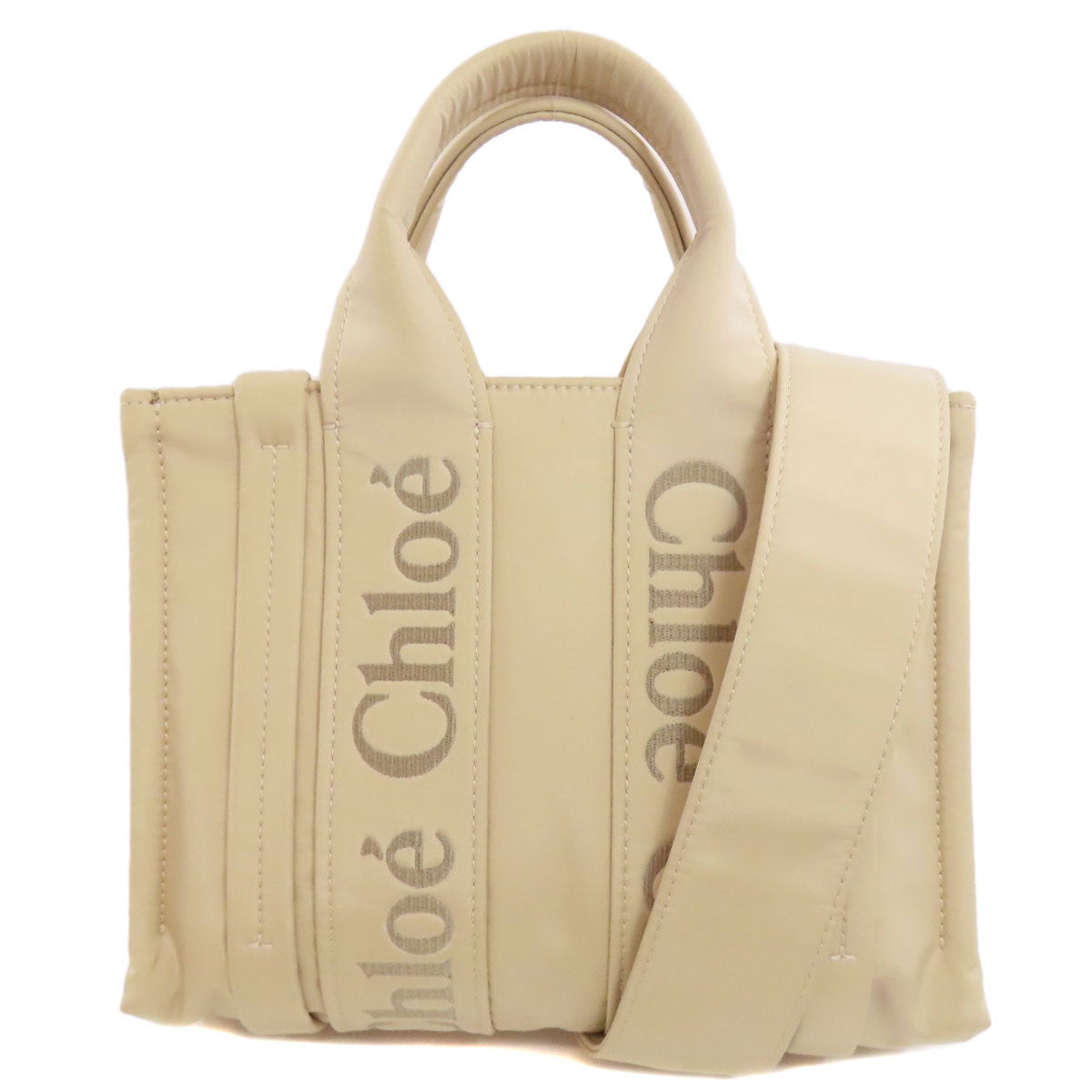 クロエ ウッディ 2WAY ハンドバッグ ナイロン素材 レディース 【中古】【CHLOE】