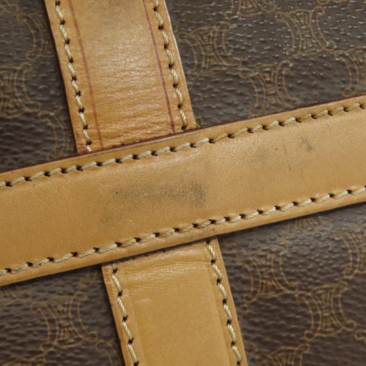 CELINE Macadam pattern Boston bag PVC Ladies [Used]