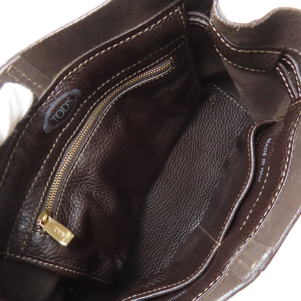 TODS logo Handbag Leather Ladies [Used]