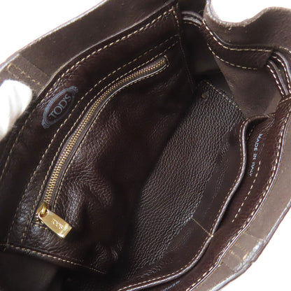 TODS logo Handbag Leather Ladies [Used]