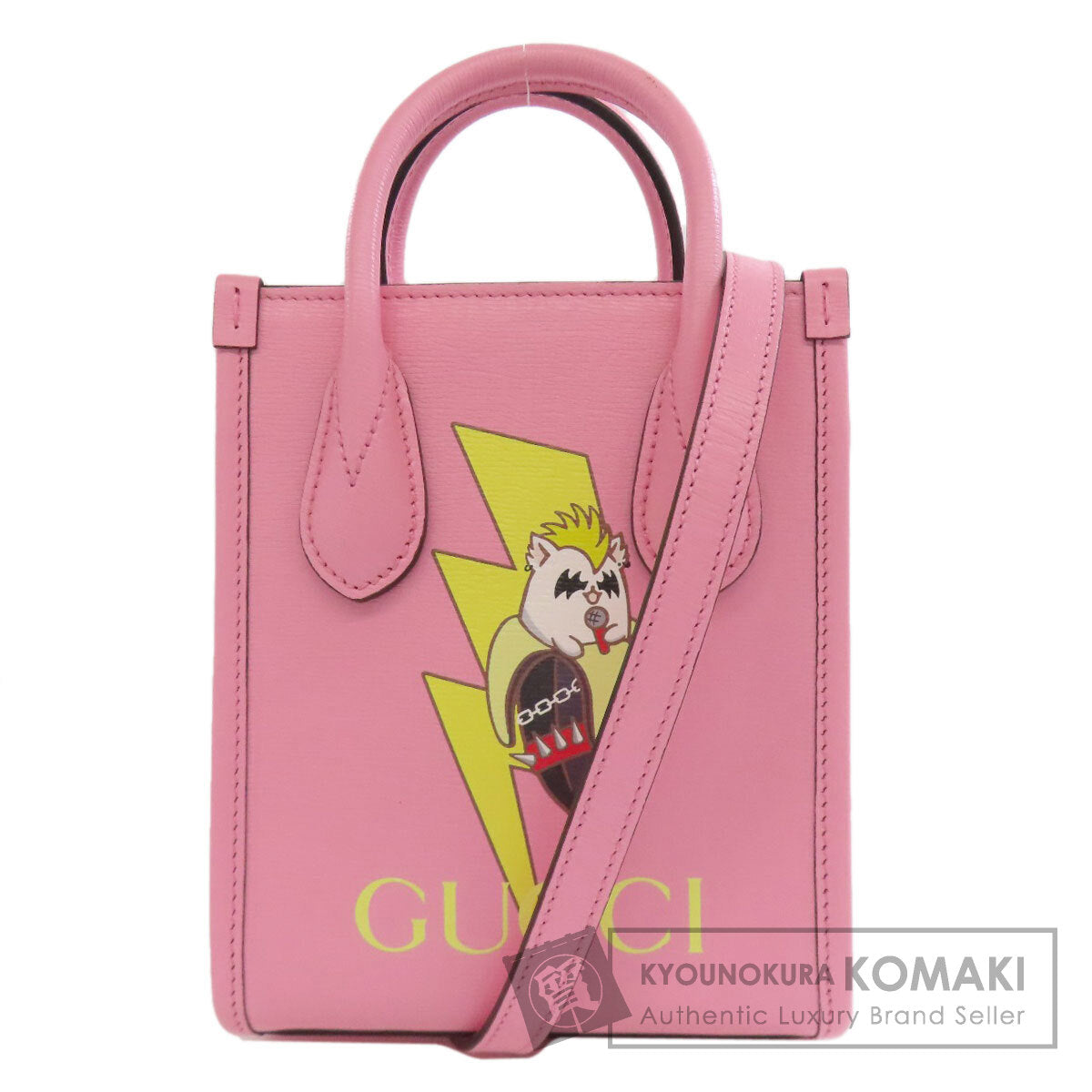 GUCCI 671623 Bananya collaboration 2WAY Handbag Leather Ladies [Used]