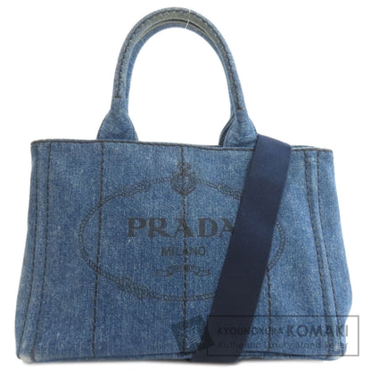 PRADA 1BG439 Canapa mini 2 WAY Handbag Denim Ladies [Used]