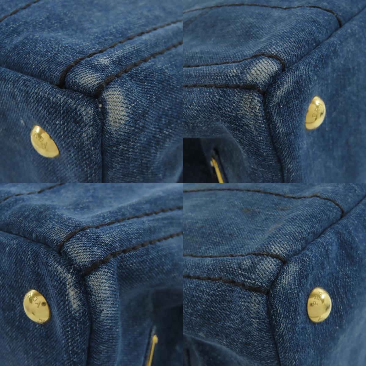 PRADA 1BG439 Canapa mini 2 WAY Handbag Denim Ladies [Used]